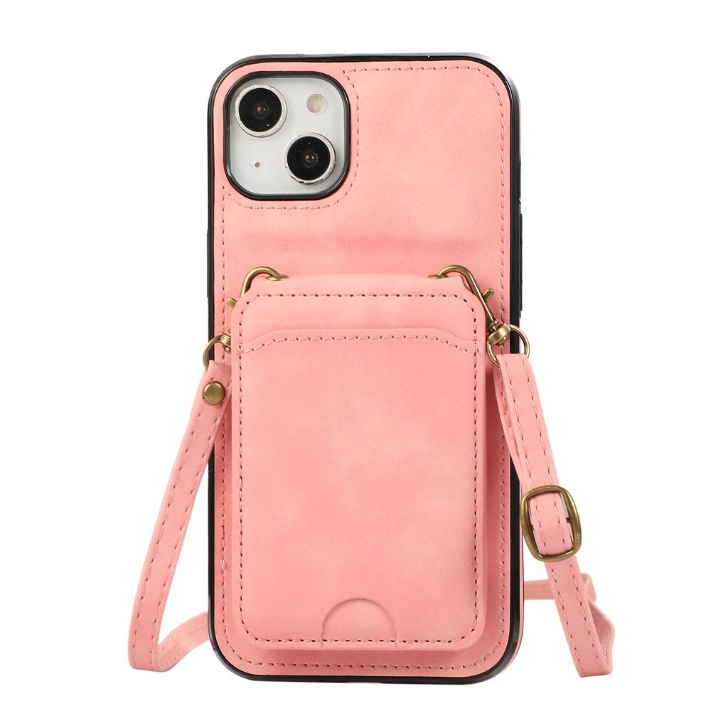 Cards Solt Wallet Holder Leather Case for IPhone 15 14 13 11 Pro Max 12 Mini Plus XS XR X 15Pro 14Pro I15 with Lanyard Bag Cover
