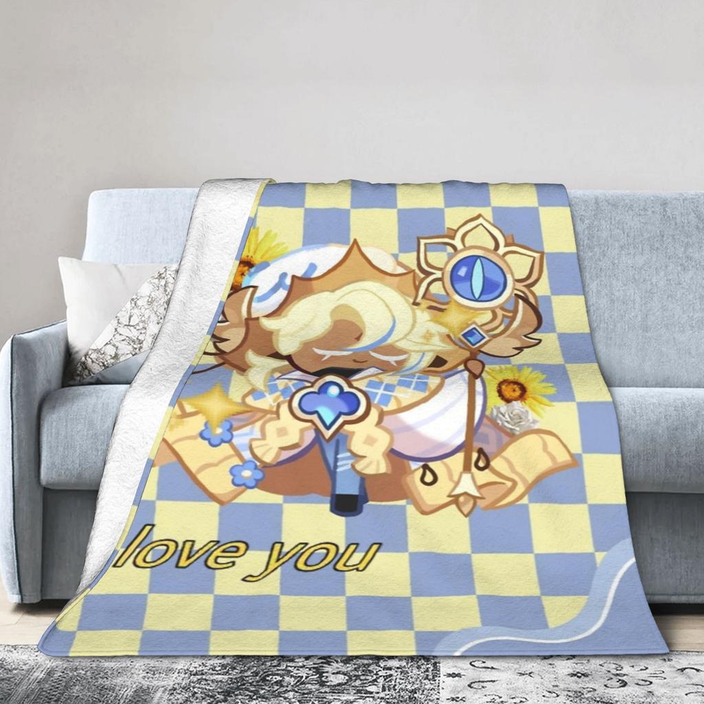 Вязаный плед Чистая Ваниль Фланелевый Cookie Run Kingdom Теплые пледы для кровати Спальня Квилт