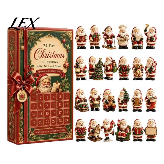 Interactive Game for Friends 2026 Nutcracker Advent Calendar, 24-Day Acrylic Ornament Set with Classic Calendar Kids Soldier Figures, Christmas