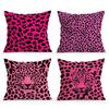 Розовая наволочка с леопардовым узором, подходящая для украшения дома, спальни, автомобиля, офиса, гостиной, дивана.
