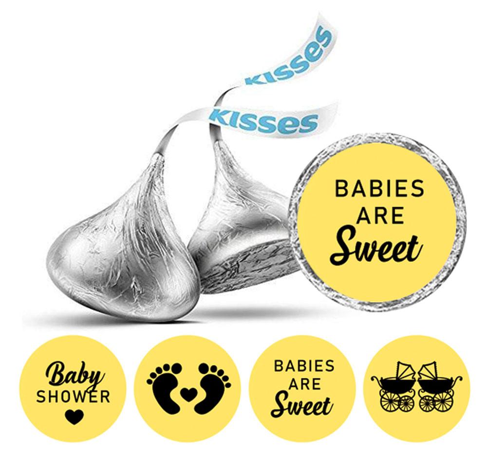 Сувенирные поцелуи шоколадные этикетки наклейки для вечеринки по случаю рождения ребенка 190 шт.