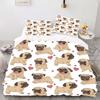 Cute Cartoon Dog Style Digital Print Duvet Kit - Polyester - Bedroom Decor -1 Bed Cover +2 Pillowcases (no Pillow Core)