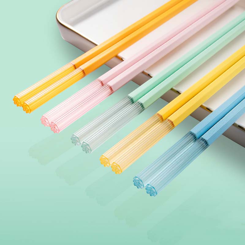 5Pairs/Set Lovely Pink Chopsticks Set Japanese Style Dishwasher-safe Alloy Chopsticks Food Non-slip Chopsticks Kitchen Supplies