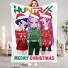 2026 Christmas KPop Demon Hunters Flannel Blankets Travel Living Room Bedroom Sofa Birthday Gifts For Kids Soft Throw Blanket