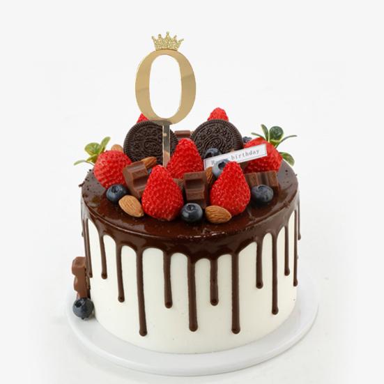 10 шт. Золотые Блестящие Топперы с Цифрами для Торта 0-9 Золотые Шпажки с Короной DIY Украшение для Капкейков на День Рождения Свадьбу Юбилей