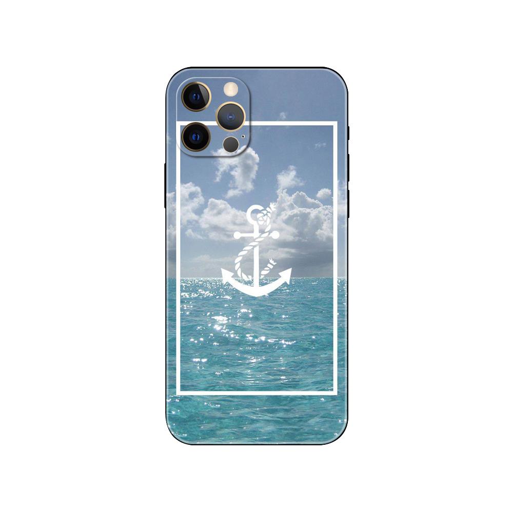 Чехол для телефона Nautical Anchor Wood для iPhone 5 5s 2020se 6 6s 7 8 plus x 10 XR XS 11 12 13 mini pro MAX черная задняя крышка из ТПУ