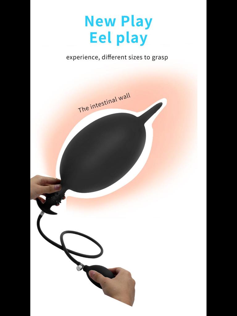 Надувной анальный расширитель для мужчин и женщин - длинный силиконовый анальный мастурбатор