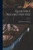 Книга Quarterly Record 1920-1922; 10;11;12