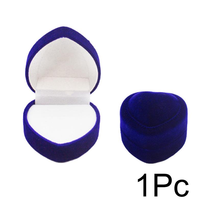 1 шт. Свадебный дисплей, элегантный органайзер для колец в форме сердца, удобная упаковка для ювелирных изделий, бархатный держатель для сережек