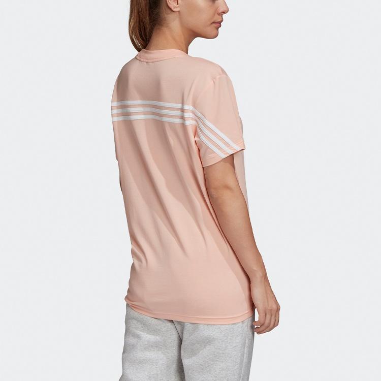 (WMNS) adidas Logo Sports Short Sleeve Coral Pink T-Shirt Women's GH3800