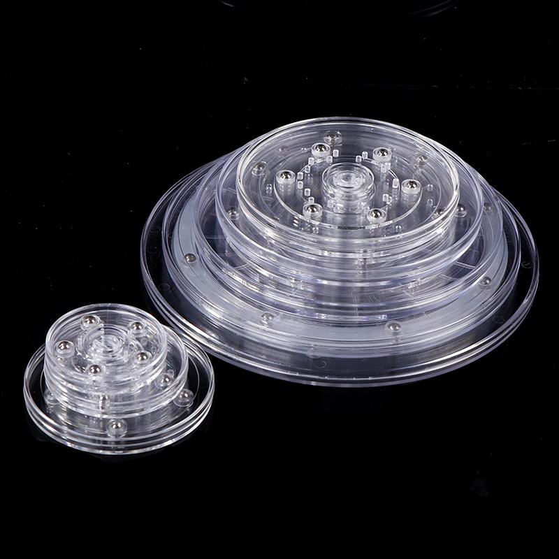 Поворотный стенд для дисплея с прозрачным круглым основанием Lazy Susan Decor Swivel Plates Tool
