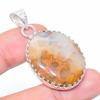 Подвеска из натурального ископаемого коралла, ручная работа, серебро 925 пробы, 1,77 дюйма, i6n32