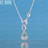 925 Sterling Silver Heart-shaped Zircon Pendant Necklace Fashionable Wedding Jewelry
