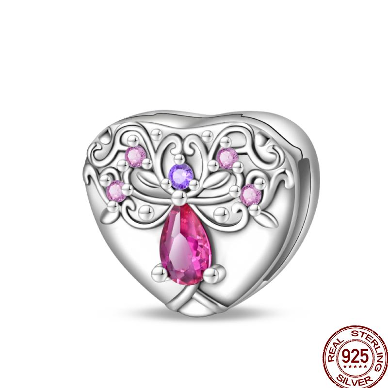 Copper Colored Zircon Shell Butterfly Amulet Body Shape Charm Flat Charm Suitable For Pan Original Bracelet