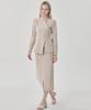 Hye Young Kim Cord Set Tailored H-Line Maxi Skirt - Light Beige