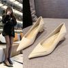 White Pointed Single Shoes New Black High Heels Stiletto Temperament Soft Leather Versatile Nude