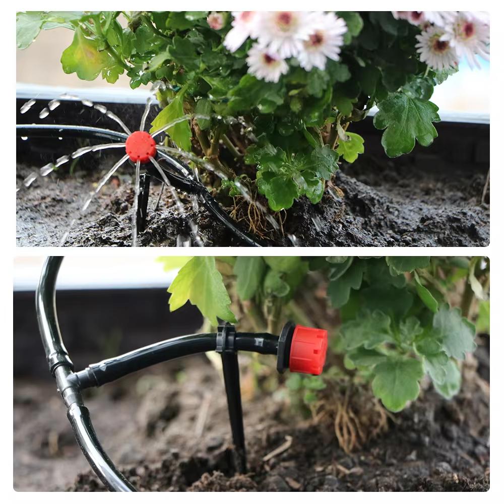 50 шт. Пластиковый колючий тройник для трубки 3/5 мм, поливочная трубка, шланговые муфты, система микрокапельного полива, садовый инструмент