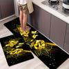 1 шт. Кухонные коврики против усталости, Водонепроницаемый нескользящий толстый амортизирующий кухонный коврик с принтом золотой розы, Сверхпрочный комфортный стоячий коврик для кухни