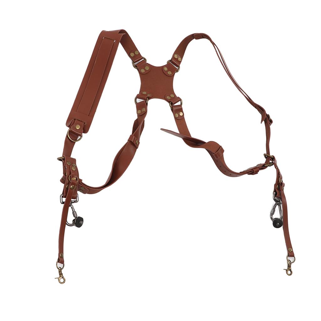 Ремень для камеры с двумя плечами, регулируемый кожаный, быстросъемный, для использования на открытом воздухе