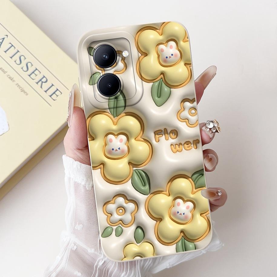 For Realme 10 Pro Plus Case Fashion Flower Matte Silicone Soft Phone Cover For Realme 10 Pro Realme10 Funda Cases RMX3630 Bumper