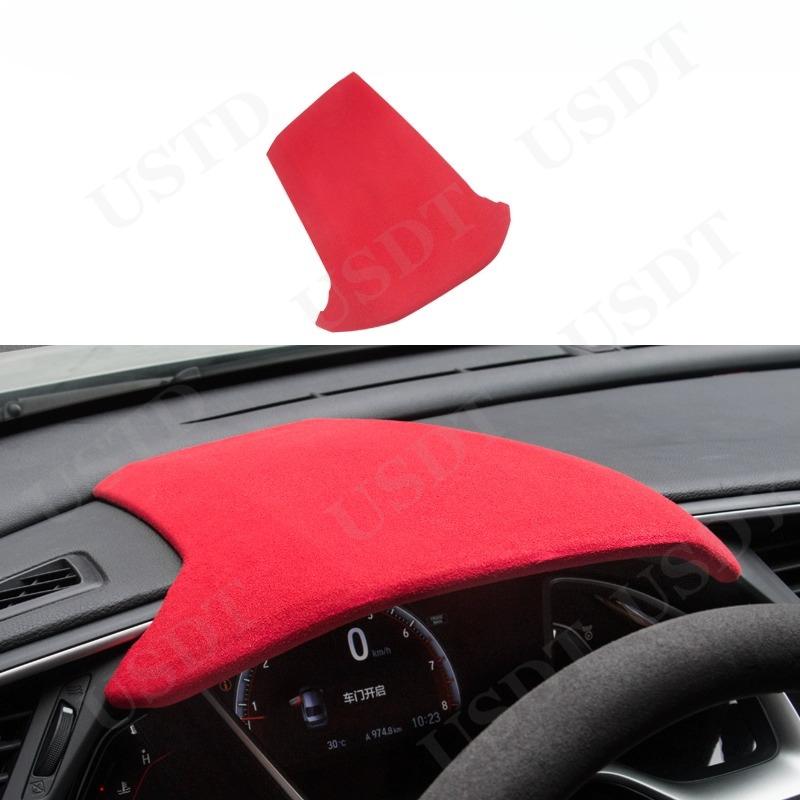 RED Suede Central Control Panel Protection Fit For Honda Civic 2016 2017 2018 20109 Armrest Box Lid Sheath Shell Cover