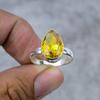 Citrine Gemstone Handmade 925 Sterling Silver Jewelry Ring Size 7 M-277