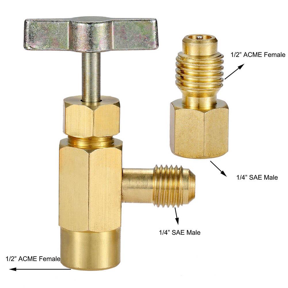 1/2\" ACME Female Tap Valve 1/2\\\" 1/4\" SAE Male