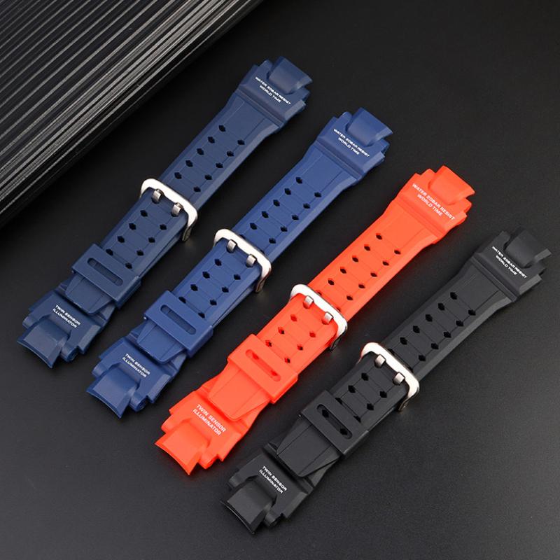 Orange red blue Men's wristband For Casio GA-1000/GA-1100 resin watchband GW-A1000/A1100/4000 silicone strap bracelet free tools