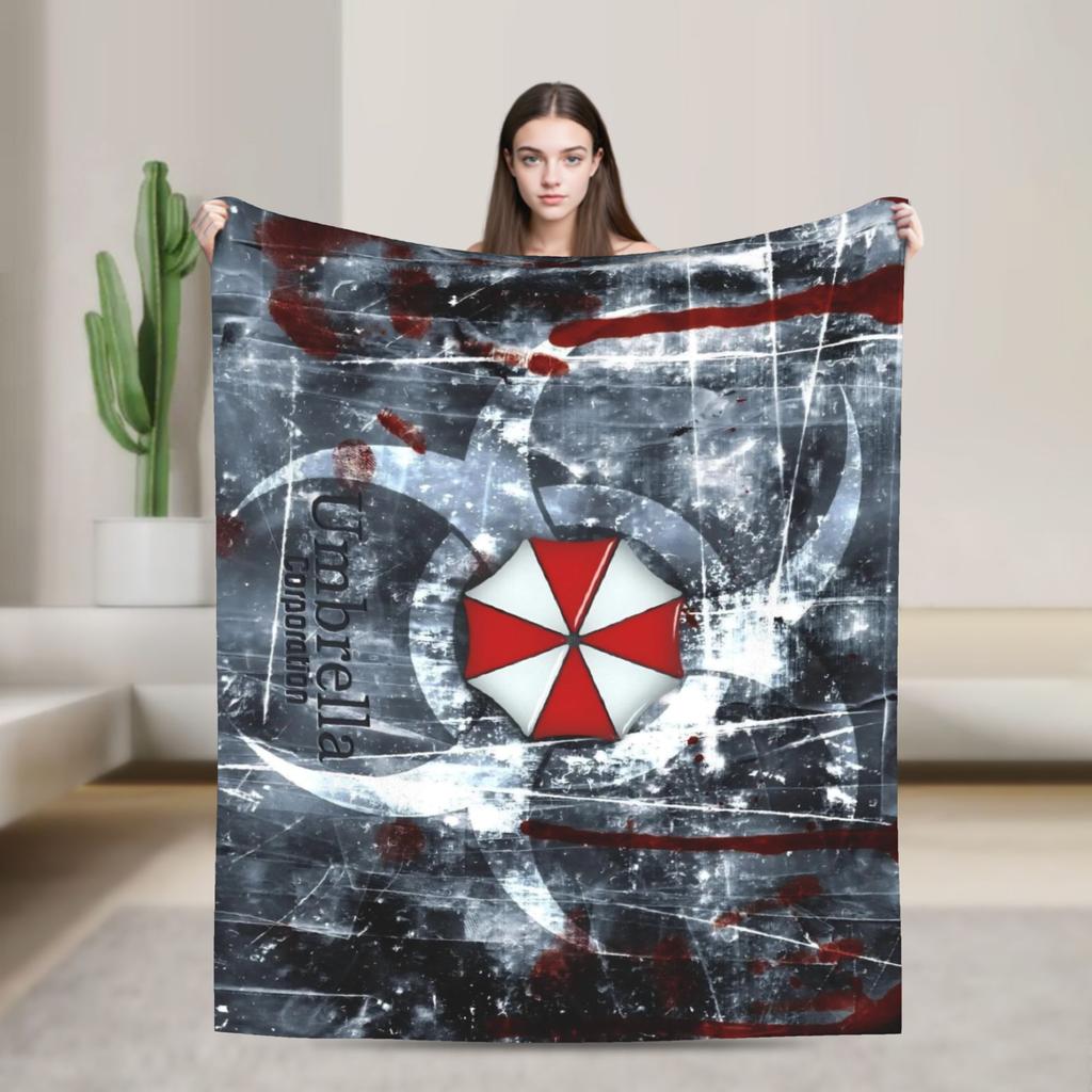 Resident Umbrella Corps Eviled Blanket Cover Fleece The Sinister Business Ultra-Soft Throw Blanket for Airplane Travel Bed Rug
