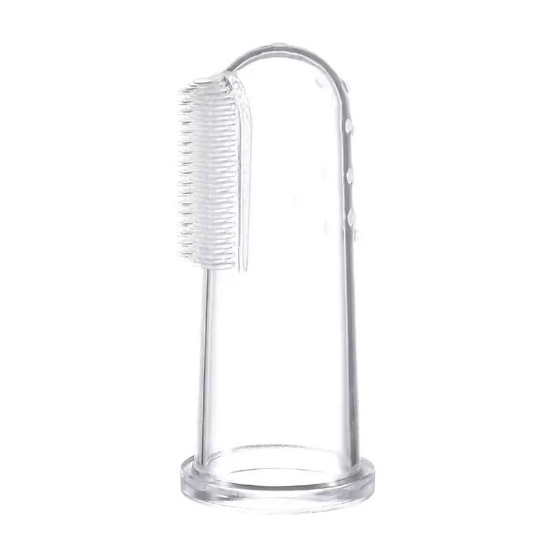 Soft Pet Finger Toothbrush Teddy Dog Brush Bad Breath Tartar Teeth Care Tool Dog Cat Cleaning Silicagel Pet Supplies