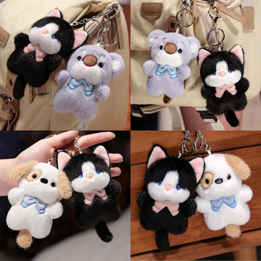 Fun And Friendly Cat Dog Koala Plush Doll Keychain Perfect For Girls Stylish Backpack
