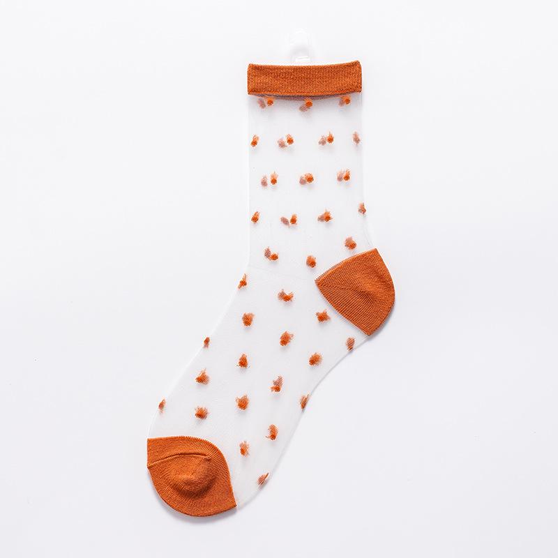 Японские носки с прозрачными кристаллами Wave Point