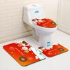 Christmas Bathroom Floor Mat Toilet Three-Piece Set
