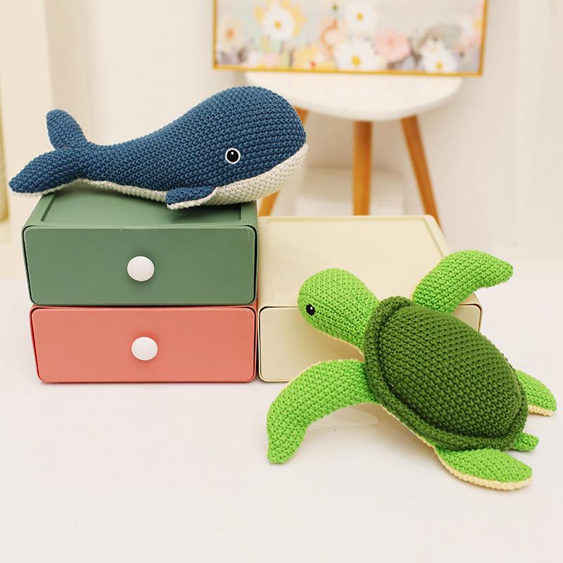 Cotton Rope Cartoon Toy Pp Cotton Stuffed Triceratops Tyrannosaurus Elephant Ocean Animal Plushie Sleeping Companion Gift