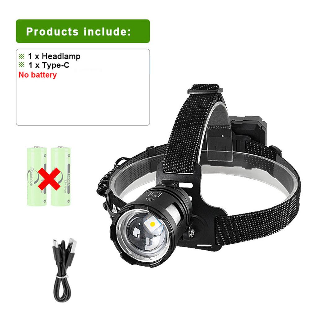 Super Powerful Headlamp 18650 Rechargeable High Power LED Head Flashlight Fishing Head Lantern Professional Front Light