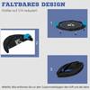 40" Foldable Mini Fitness Trampoline, with Adjustable Foam Handle, Blue