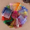 100PCS Various colors and sizes Organza Drawstring Bag Jewelry Packaging Bags Wedding Gift Storage Drawstring Pouches
