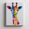 Plakat Kolorowa Żyrafa Plakat Kolorowa Żyrafa, 30X40 Cm, Bez Ramy, Płótno Premium Na Blejtramie