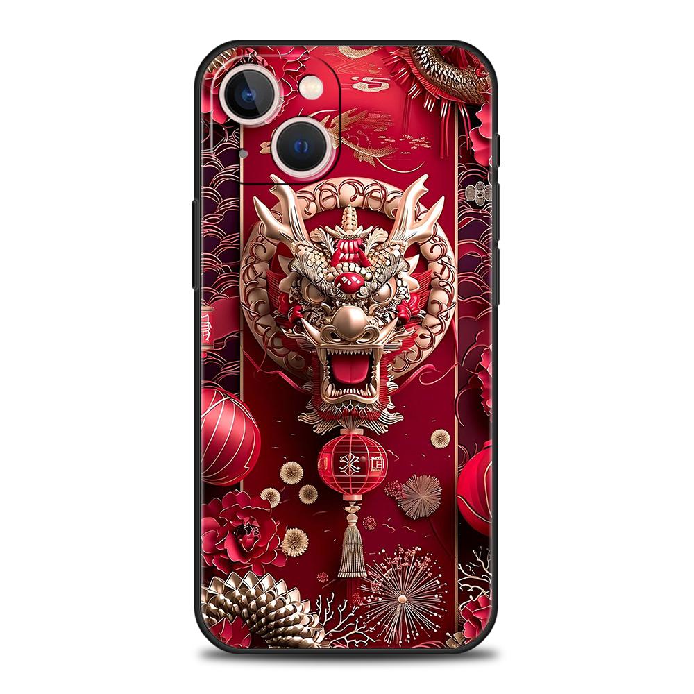 Чехол для телефона с изображением мультяшного дракона для iPhone 16 15 14 13 12 Pro Max XR XS X 11 7 8 Plus, противоударный, мягкий, силиконовый чехол, сумки Capas
