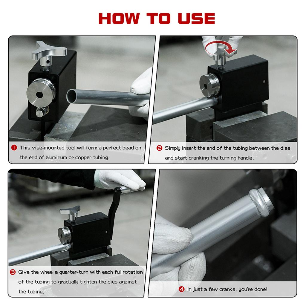 Трубка Трубка Инструмент для накатки валиков Валик для накатки валиков Алюминиевый сплав Высококачественный валик для накатки бортиков Премиум Труба впускного и промежуточного охладителя