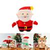 Holiday Plush Character Santa Snowman Reindeer With Short Pile Fabric For Christmas Gift And Display