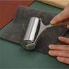 AS60-Pear Wood Handle Leather Roller Glue Edges Laminating Wheel Craft Handmade Smoother Creaser Tool Steel Iron Roll