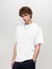 9.17oz 260Grams Seamless Straight Cotton T-shirt Men Oversized Loose Solid Color Drop Shoulder Short Sleeve Summer
