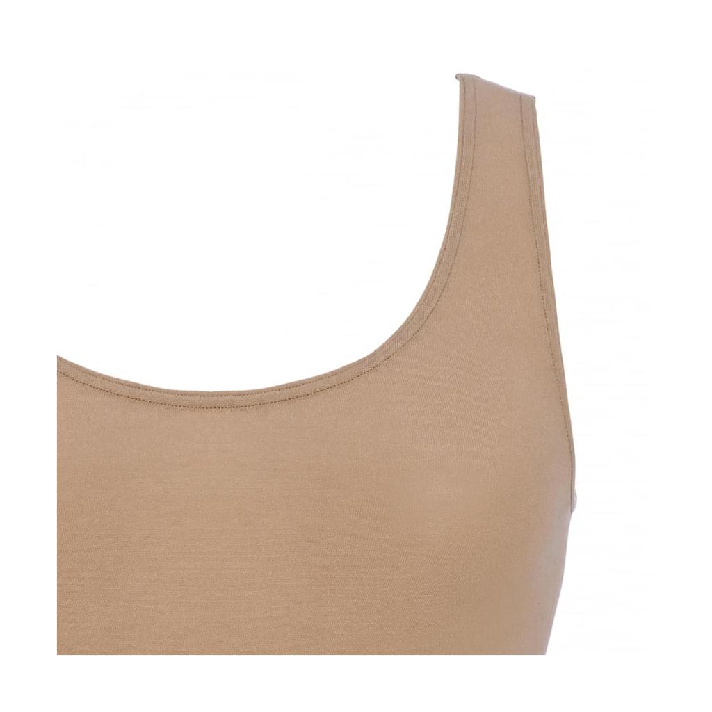 Triumph 5380 Sleeveless 00OX Size Soft To the Touch Top, (Beige), L, 100% Cotton,