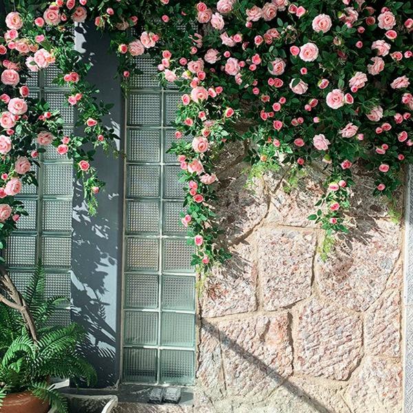 Имитация лозы с цветками розы для украшения стен и ландшафтного дизайна