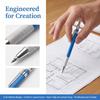 2PCS 6in Metal Drafting Pencil Stable Lead Output Sketch Writing Pencil  Sketch Creation