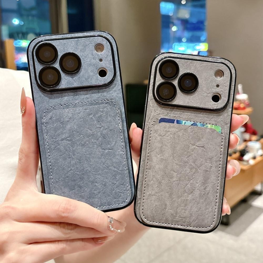 Большое Окно Текстура Морщин Слот для Карт Чехол Для Для Iphone 17 16 1 14 Plus 13 Pro Max Защита Камеры Ударопрочный Матовый Кошелек Чехол