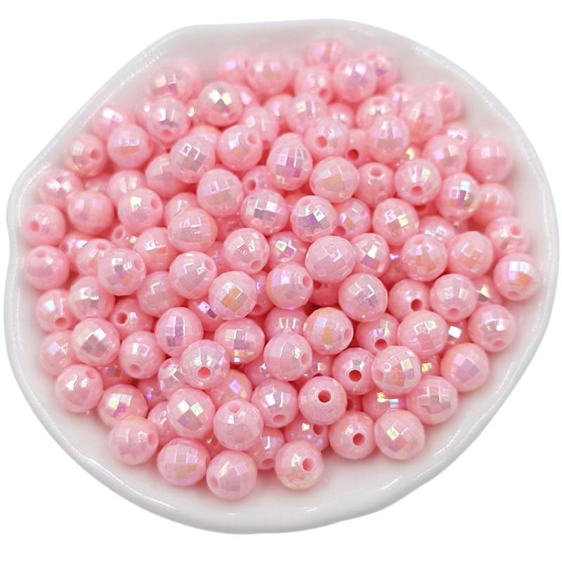 Товары для вечеринки Свободные бусины AB Яркие цвета Модные креативные изделия для изготовления браслетов и ожерелий 6 мм Акриловые многогранные шариковые бусины ярких цветов 50 шт.