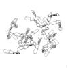 20 шт. Шарикоподшипниковый вертлюг с застежкой-карабином из медного сплава, ангельский, № 8