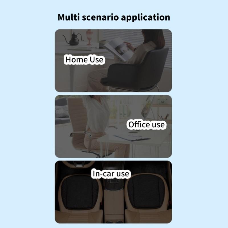 Car Seat Coolers Pad 5 Strong Fans 15 Second Rapid Cooling Vehicle Seat Coolers for Drivers Passenger Homes Office Use